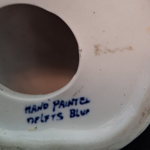 Vintage Delft Blue Ceramic Dog Coin Bank – Hand Painted Blue & White Collectible - Picture 12 of 12